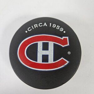 Vintage Hockey Hall Of Fame Collectors Puck Montreal Canadiens Circa 1959 Logo